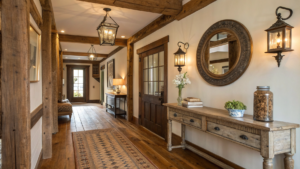 rustic hallway